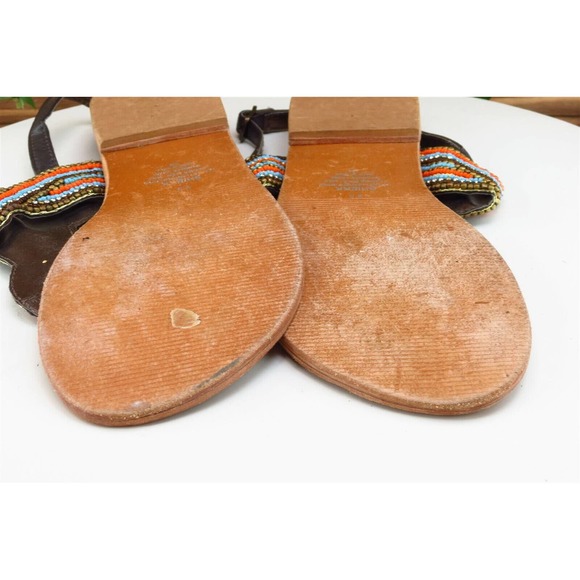 Steve Madden Sz 8.5 M Brown Thong‎ Leather Women Sandals - Picture 7 of 7